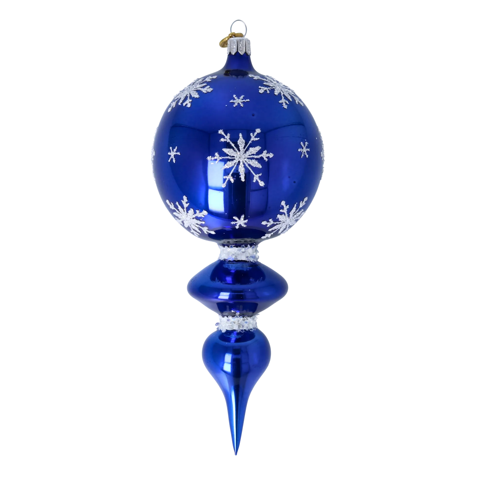 Sapphire Snowflake Reflector Premium christmas glass ornament 2024-026