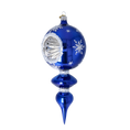 Załaduj obraz do przeglądarki galerii, Sapphire Snowflake Reflector Premium christmas glass ornament 2024-026
