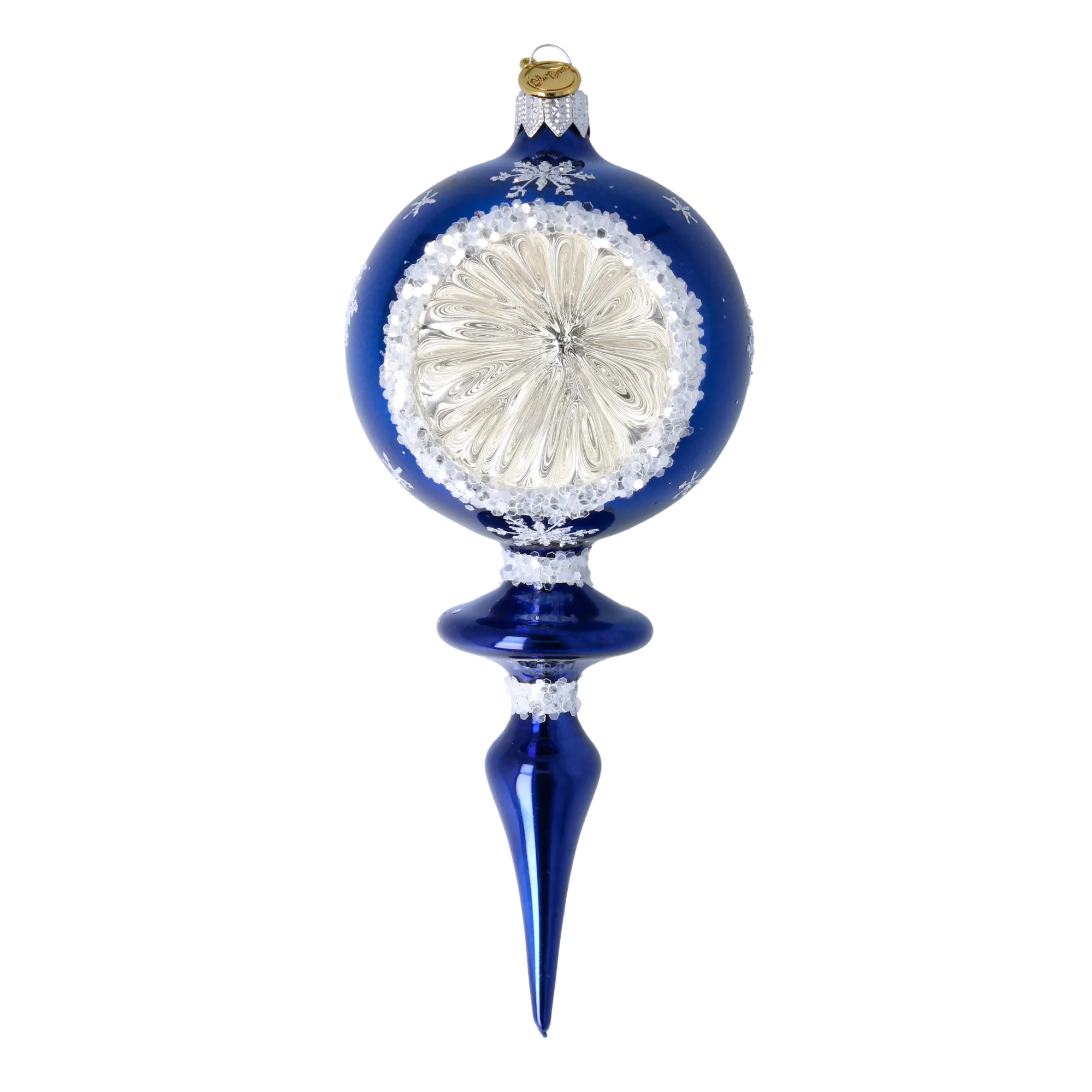 Drop - Royal Winter Elegance. Handmade Glass Christmas ornament. 2024-027