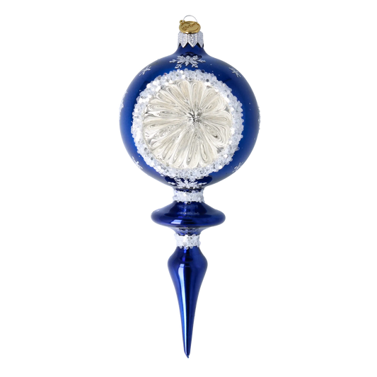 Drop - Royal Winter Elegance. Handmade Glass Christmas ornament. 2024-027