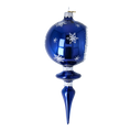 Load image into Gallery viewer, Drop - Royal Winter Elegance. Handmade Glass Christmas ornament. 2024-027
