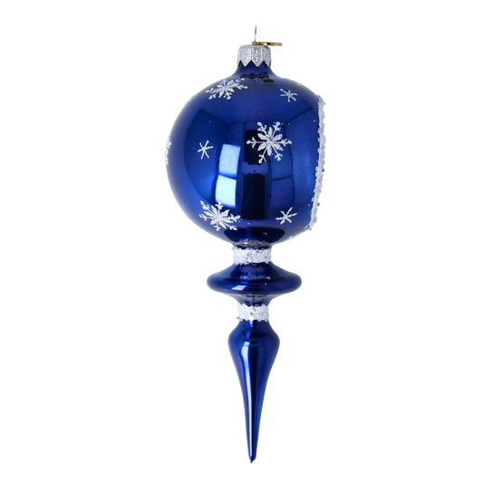 Drop - Royal Winter Elegance. Handmade Glass Christmas ornament. 2024-027