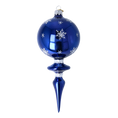 Load image into Gallery viewer, Drop - Royal Winter Elegance. Handmade Glass Christmas ornament. 2024-027
