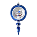 Cobalt Frost Sentinel | Hand-Painted Glass Ornament | Blubom 2024-028