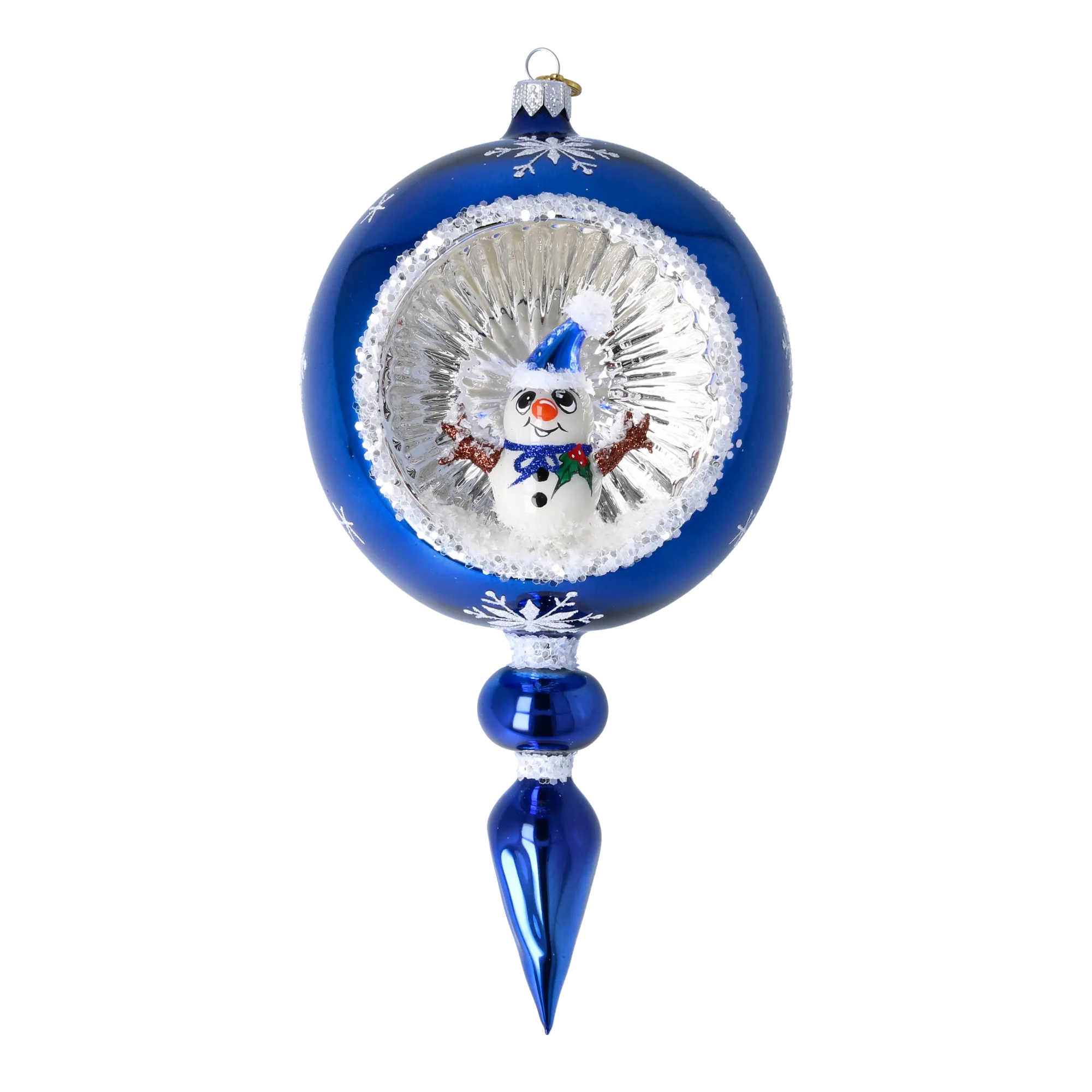 Frosty Delight Glass Christmas ornament free blowing snowman 2024-028