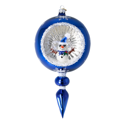 Frosty Delight Glass Christmas ornament free blowing snowman 2024-028