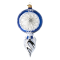 Azure Polar Resonance | Hand-Painted Glass Ornament | Blubom 2024-029