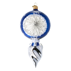 Azure Polar Resonance | Hand-Painted Glass Ornament | Blubom 2024-029