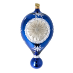 Cobalt Arctic Radiance | Hand-Painted Glass Ornament | Blubom 2024-032