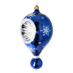 Cobalt Arctic Radiance | Hand-Painted Glass Ornament | Blubom 2024-032