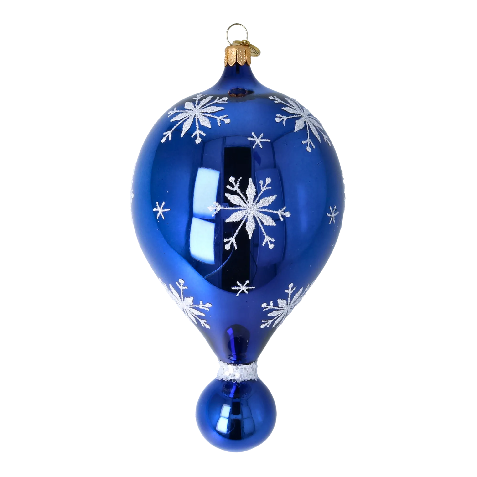 Sapphire Starburst Reflector Drop Premium christmas glass ornament 2024-032