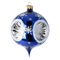 Load image into Gallery viewer, Frosted Twilight  Handmade Glass Christmas ornament  Drop with Reflector 2024-035
