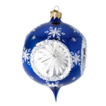 Load image into Gallery viewer, Frosted Twilight  Handmade Glass Christmas ornament  Drop with Reflector 2024-035
