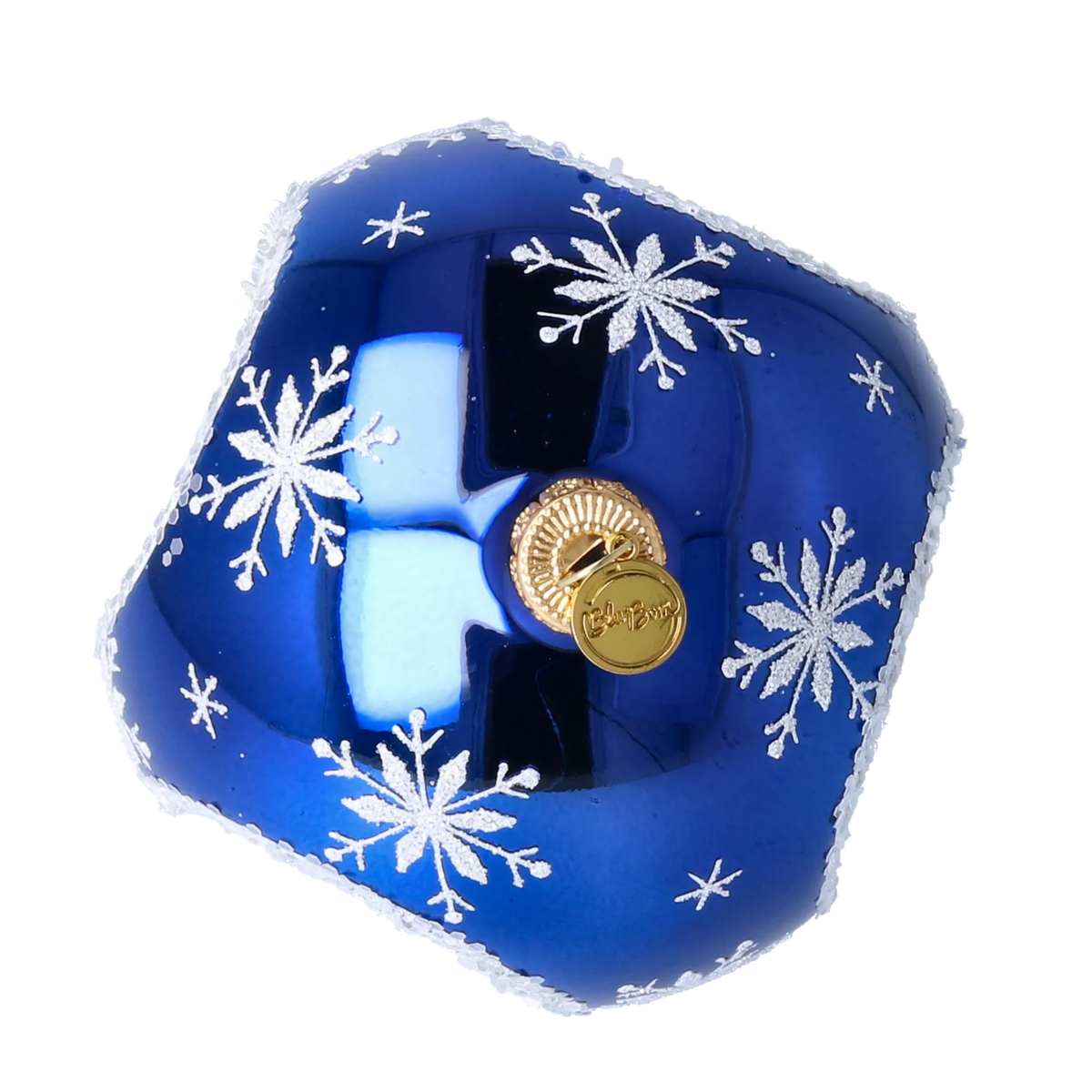 Cobalt Arctic Echo | Hand-Painted Glass Ornament | Blubom 2024-035