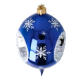 Load image into Gallery viewer, Sapphire Midnight Snowflake Reflector Premium christmas glass ornament 2024-036
