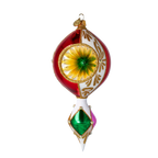 Garnet Ivory Solstice | Hand-Painted Glass Ornament | Blubom 2024-037