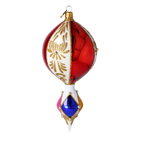 Garnet Ivory Solstice | Hand-Painted Glass Ornament | Blubom 2024-037