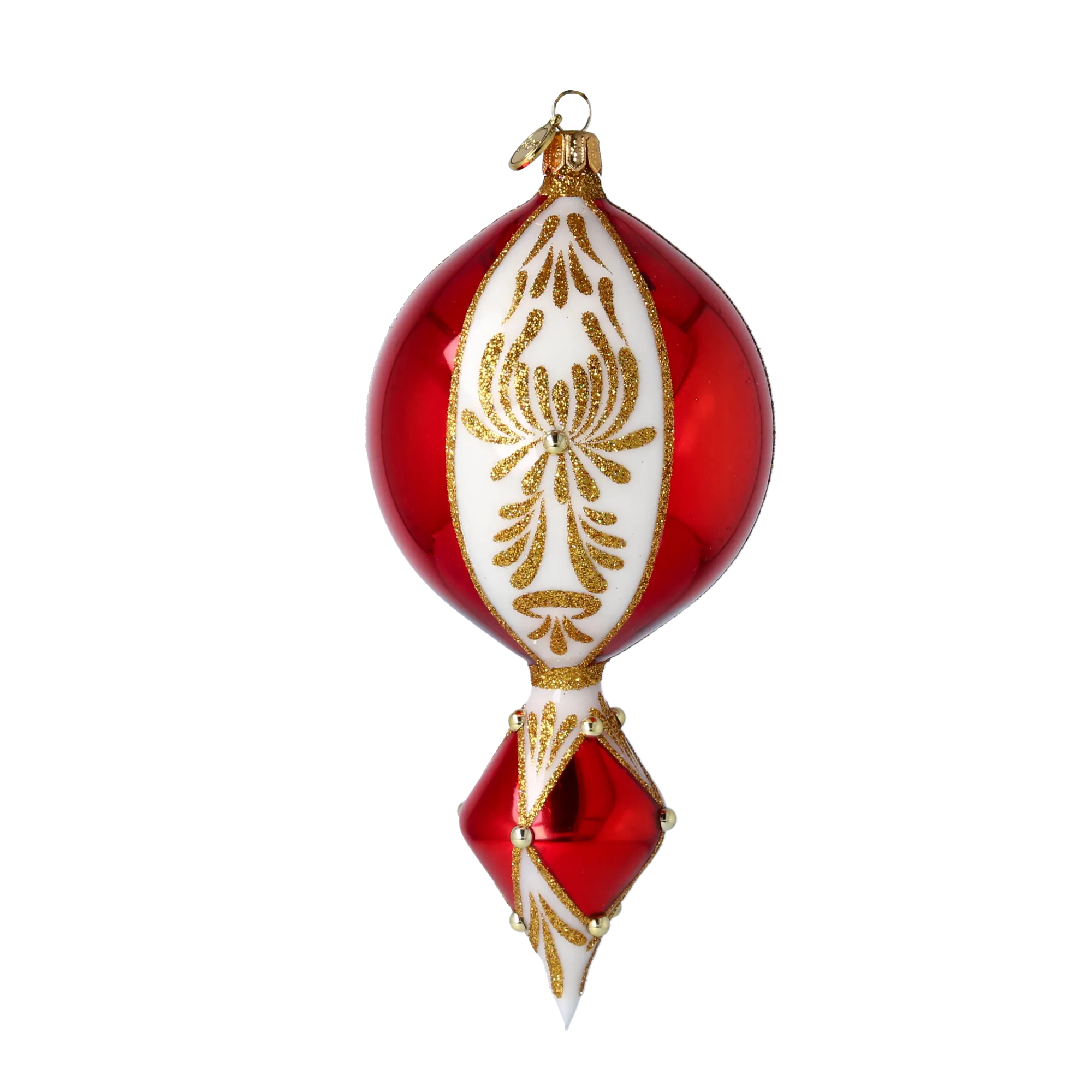 Radiant Ember Ornament  Handmade Glass Christmas ornament 2024-038