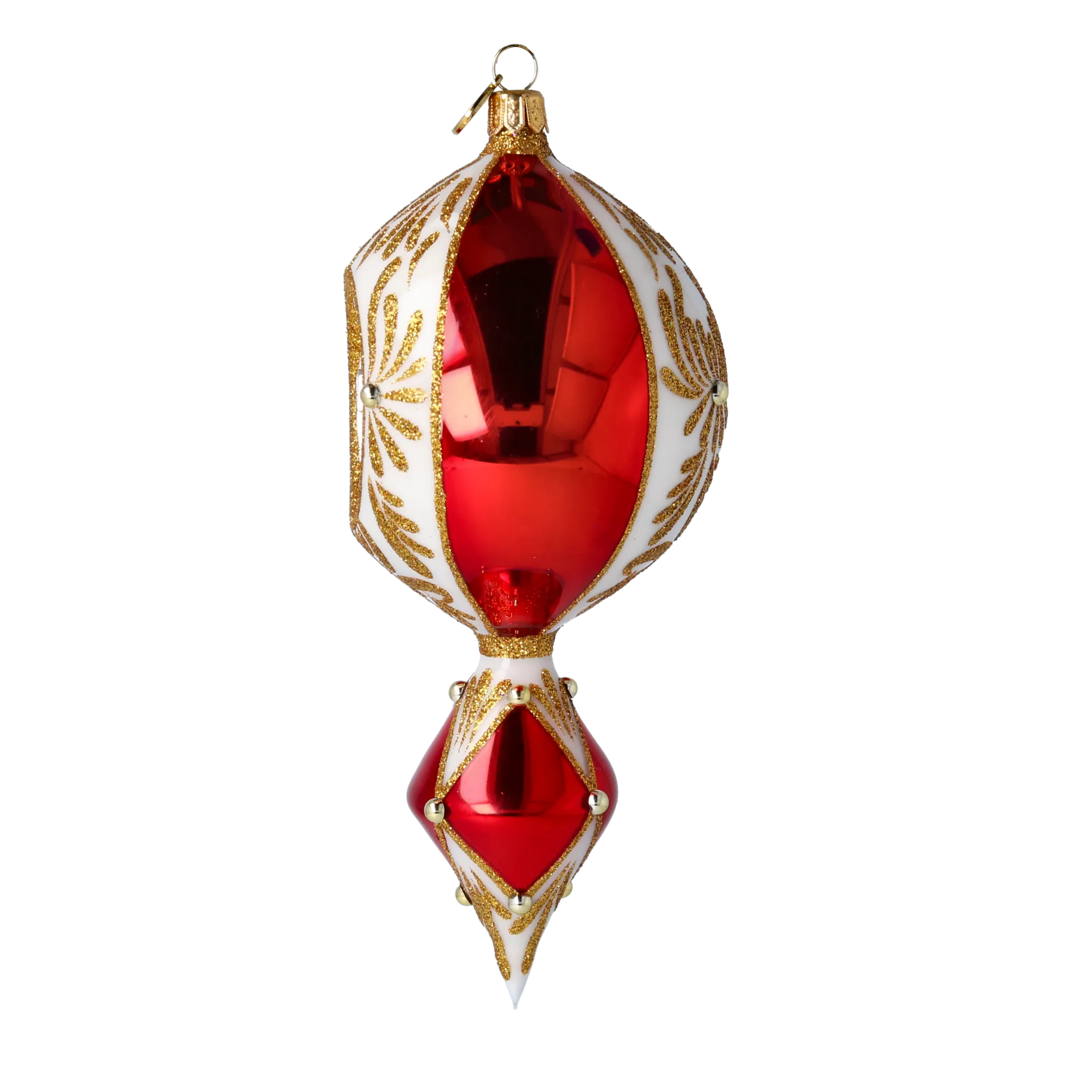 Radiant Ember Ornament  Handmade Glass Christmas ornament 2024-038