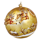 Gilded Midnight Ascent | Hand-Painted Glass Ornament | Blubom 2024-040