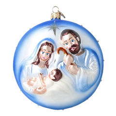 Holy Family Ball in Cobalt & Pearl