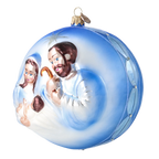 Azure Reverence | Hand-Painted Glass Ornament | Blubom 2024-041