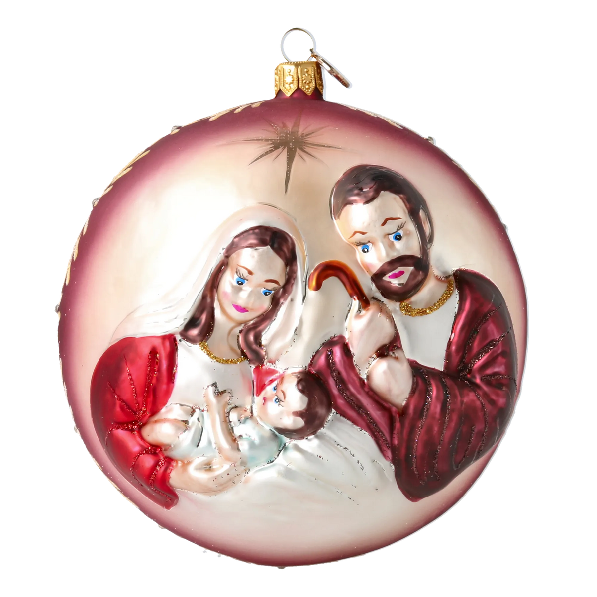 Velvet Silent Vigil | Hand-Painted Glass Ornament | Blubom 2024-042