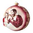 Load image into Gallery viewer, Sacred Crimson Nativity Premium christmas glass ornament 2024-042
