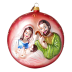 Crimson Benediction | Hand-Painted Glass Ornament | Blubom 2024-043