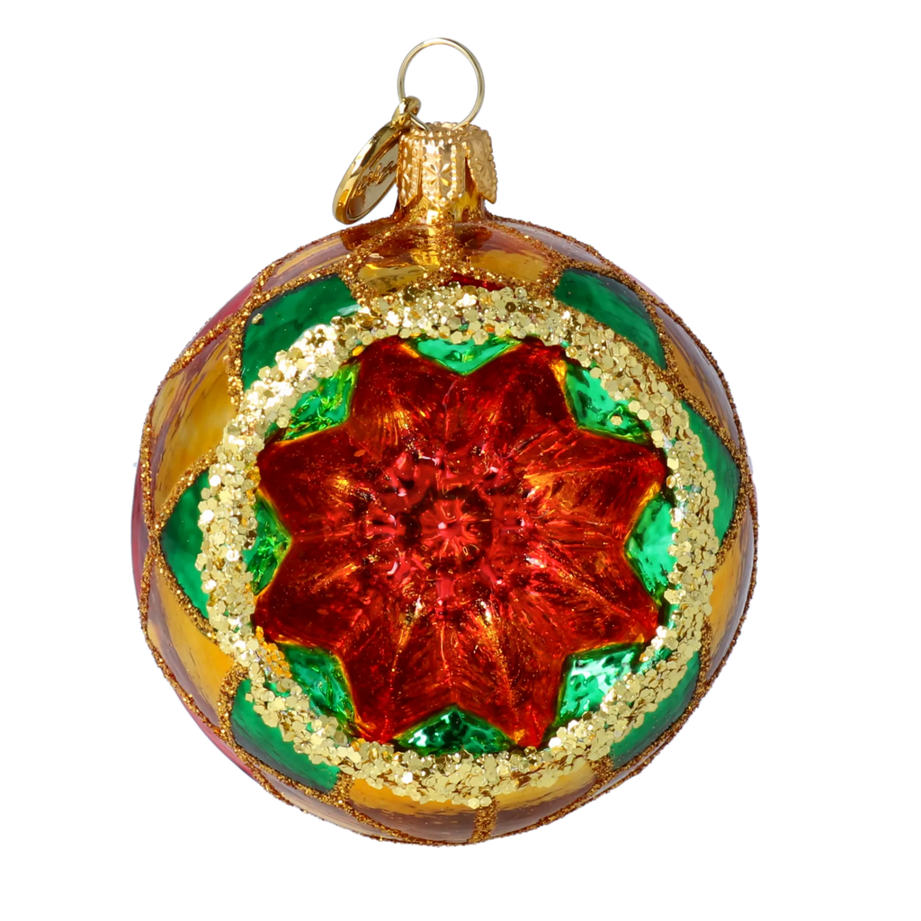 Gilded Ember Echo | Hand-Painted Glass Ornament | Blubom 2024-051