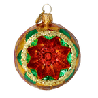 Gilded Ember Echo | Hand-Painted Glass Ornament | Blubom 2024-051