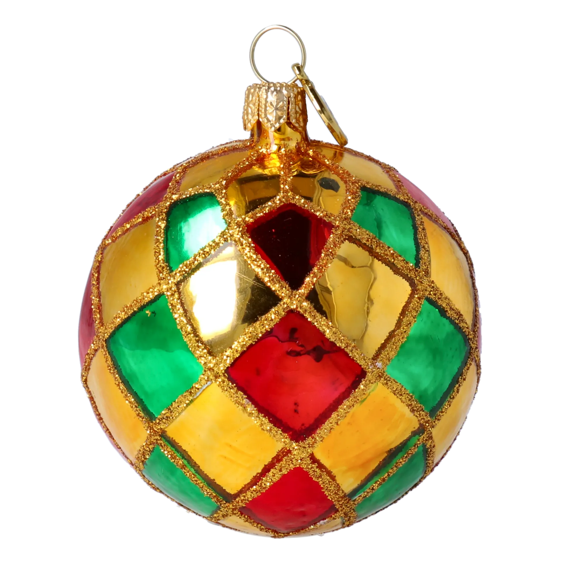 Gilded Ruby Star Reflector Premium christmas glass ornament 2024-051
