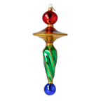 Gilded Meridian | Hand-Painted Glass Ornament | Blubom 2024-052
