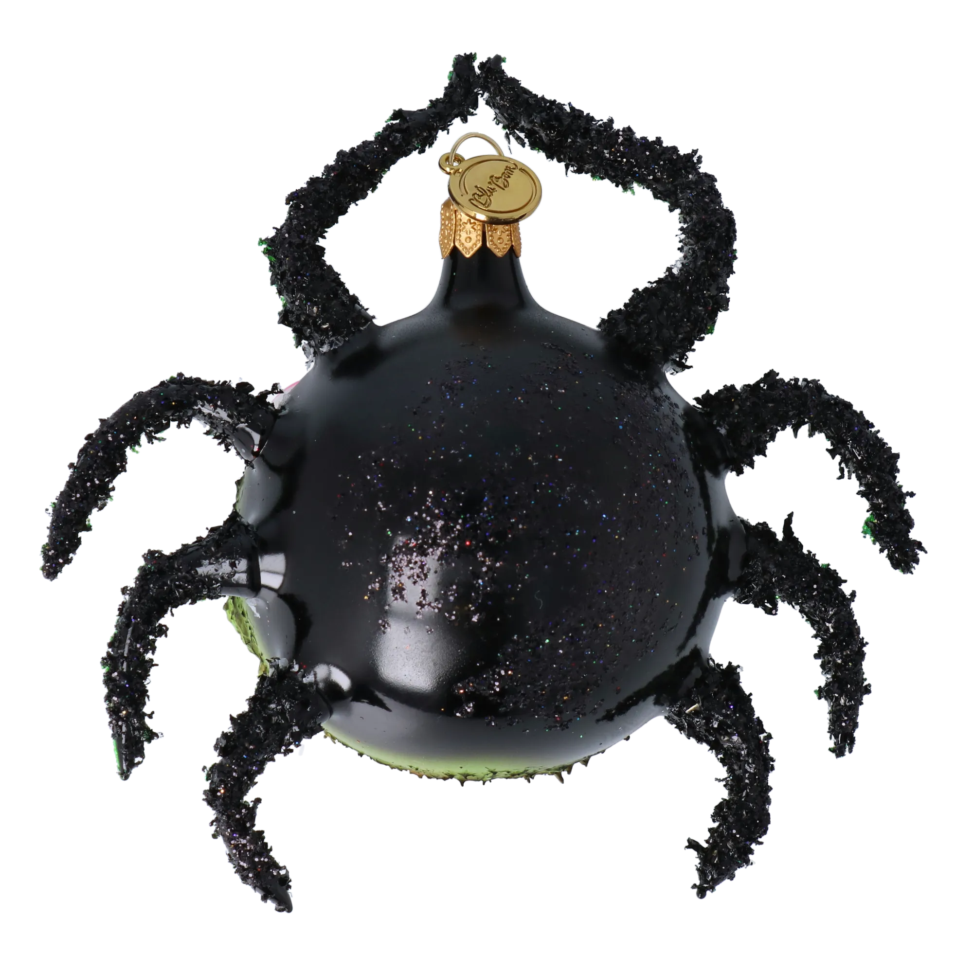 Spider Cute Fear for Halloween. Handmade Glass Christmas ornament. 2024-054
