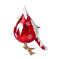 Load image into Gallery viewer, Solitary Scarlet Herald | Hand-Painted Glass Ornament | Blubom 2024-056
