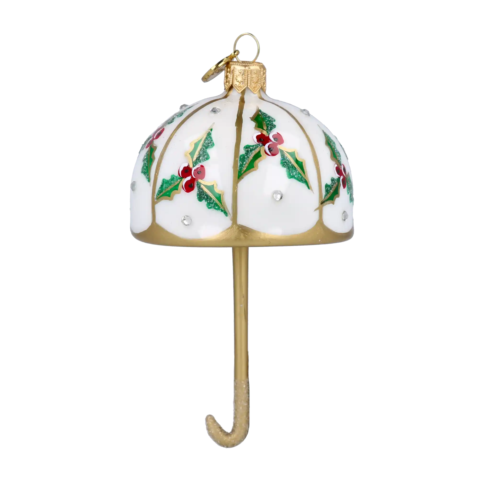 Parasolka w ostrokrzew Szklana Ozdoba