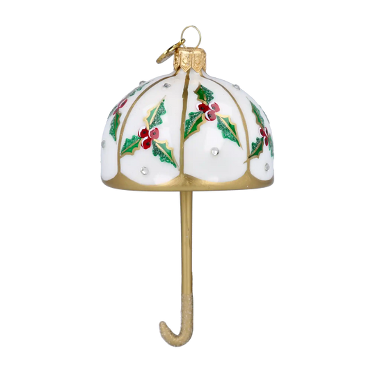 Parasolka w ostrokrzew Szklana Ozdoba