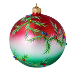 Verdant Ember Mist | Hand-Painted Glass Ornament | Blubom 2024-058