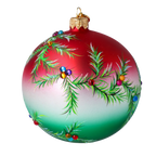 Verdant Ember Mist | Hand-Painted Glass Ornament | Blubom 2024-058