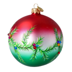 Verdant Ember Mist | Hand-Painted Glass Ornament | Blubom 2024-058