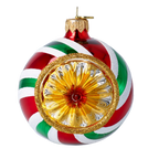 Gilded Solar Echo | Hand-Painted Glass Ornament | Blubom 2024-067