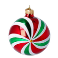 Załaduj obraz do przeglądarki galerii, Lollipop with Spotlight. Handmade Glass Christmas ornament. 2024-067
