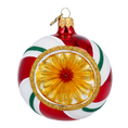 Load image into Gallery viewer, Candy Lollipop with Spotlight. Handmade Glass Christmas ornament. 2024-068

