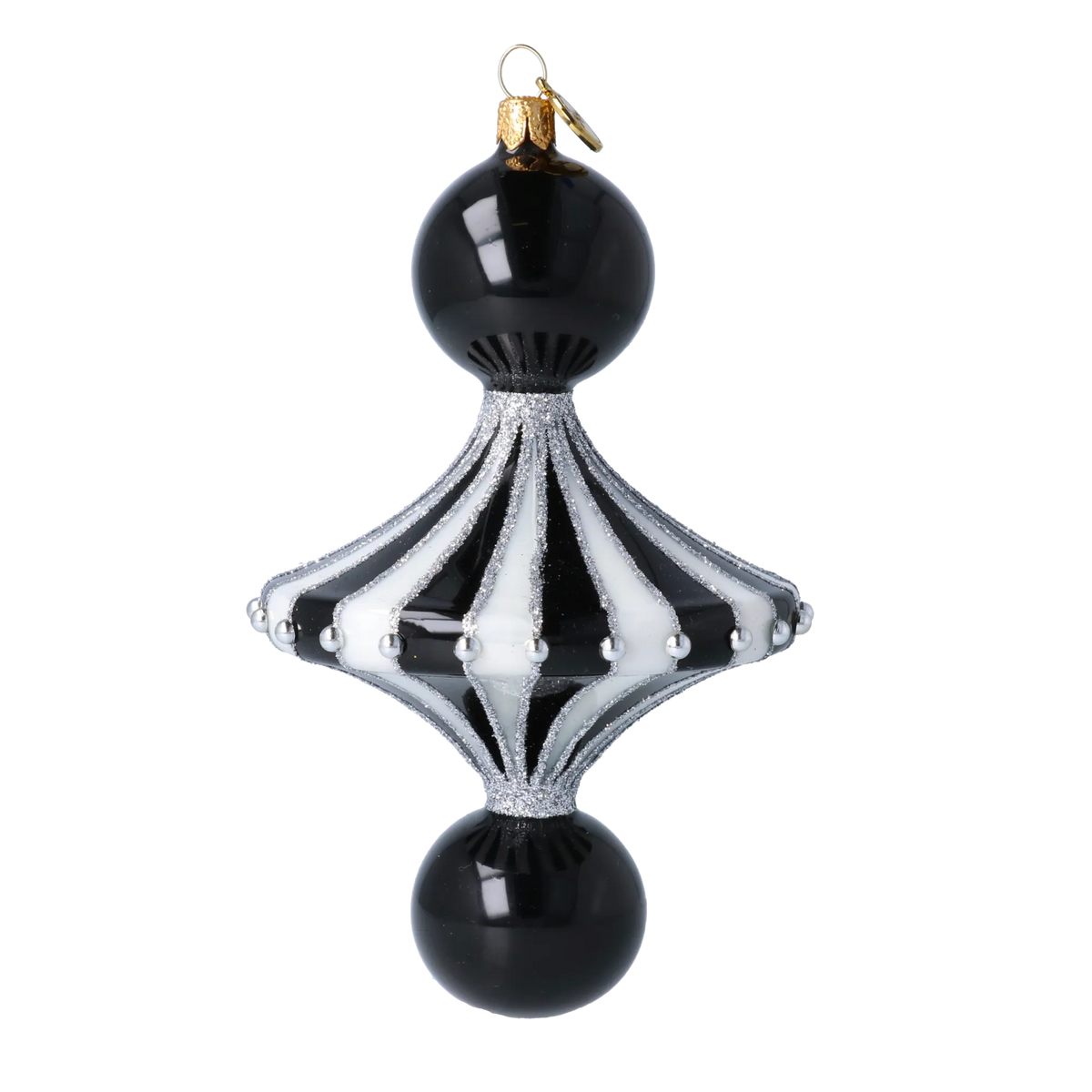 Obsidian Echo | Hand-Painted Glass Ornament | Blubom 2024-071