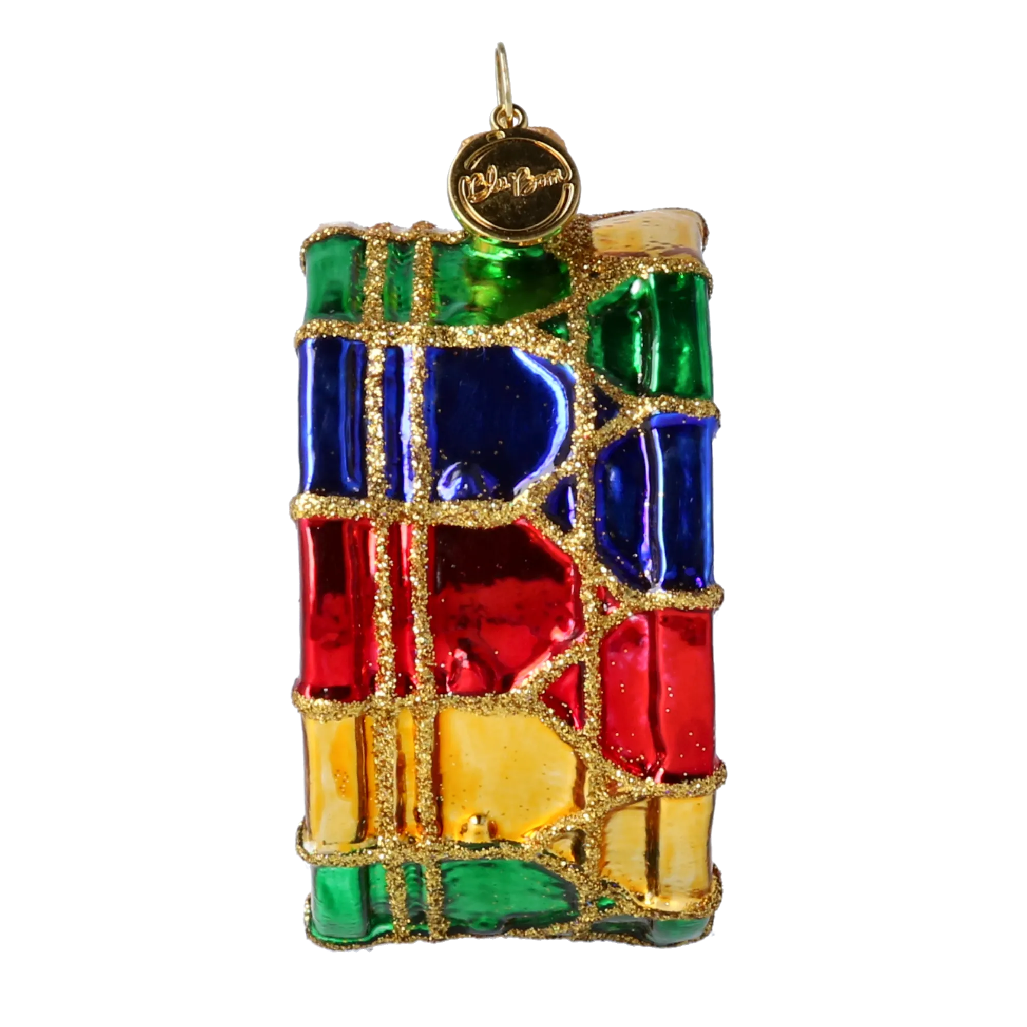 Golden Festive Drum Premium christmas glass ornament 2024-076