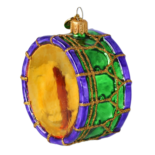 Royal Emerald and Amethyst Drum Premium christmas glass ornament 2024-077