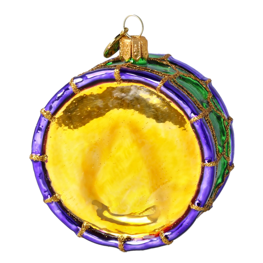 Royal Emerald and Amethyst Drum Premium christmas glass ornament 2024-077