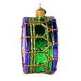 Load image into Gallery viewer, Royal Emerald and Amethyst Drum Premium christmas glass ornament 2024-077
