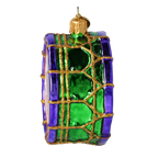 Gallant Emerald Cadence | Hand-Painted Glass Ornament | Blubom 2024-077