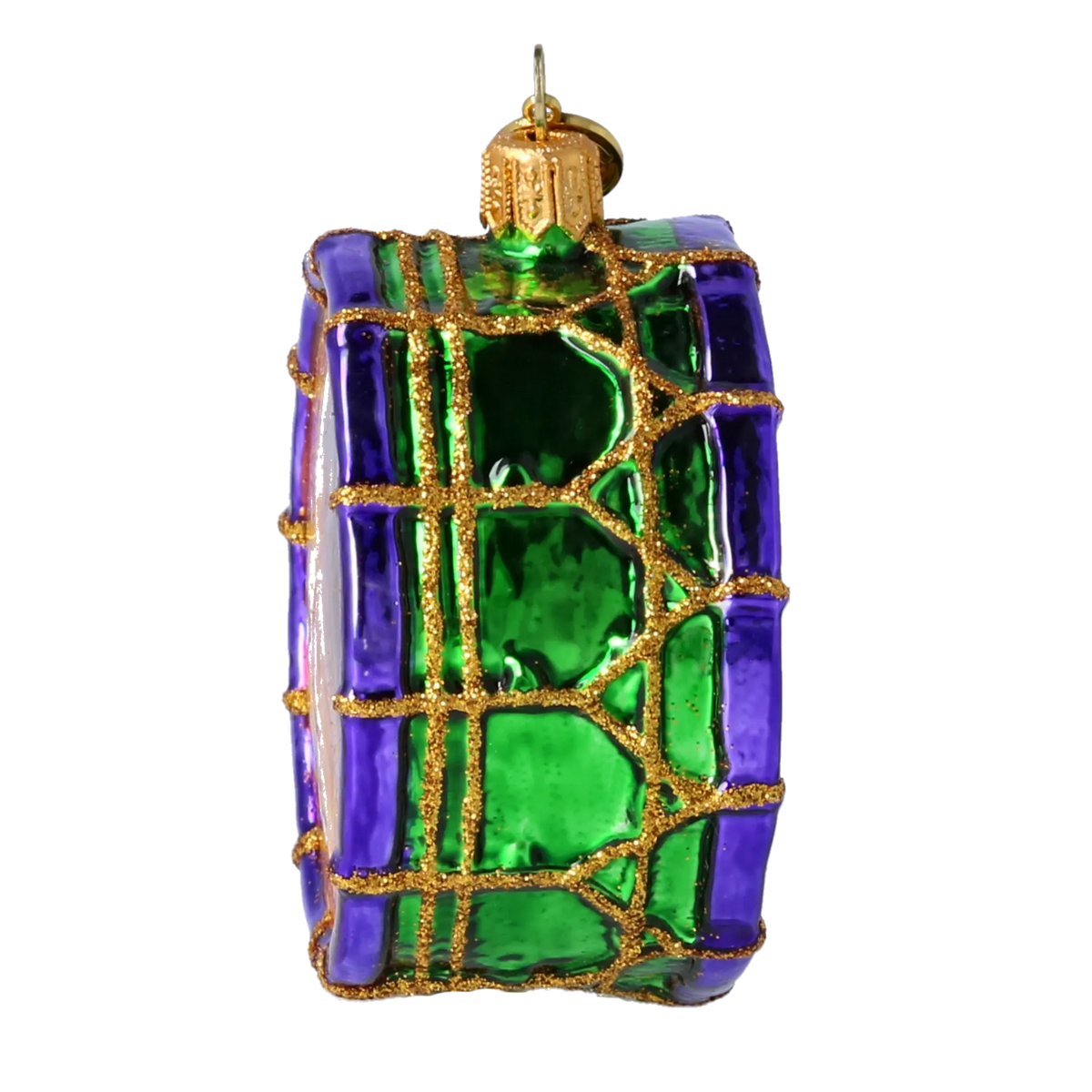 Gallant Emerald Cadence | Hand-Painted Glass Ornament | Blubom 2024-077